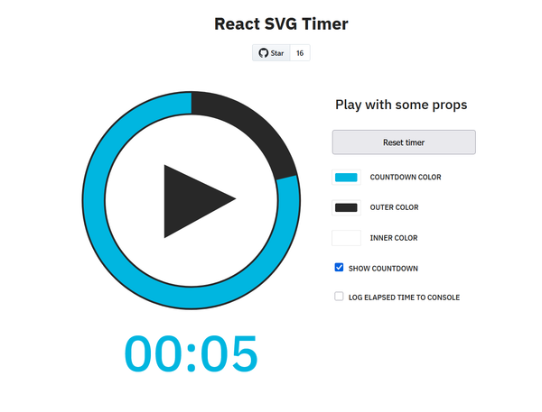 Dynamic SVG Timer in React